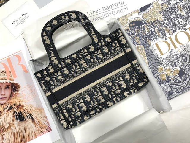 Dior女包 迪奧Book Tote經典帆布mini托特包 Dior刺繡迷你購物袋  dfk1511